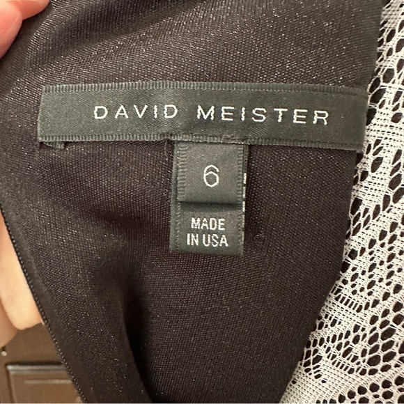 David Meister Black Sequin Bodice Cocktail Sheath Dress Size 6 (EUC) - Picture 10 of 16